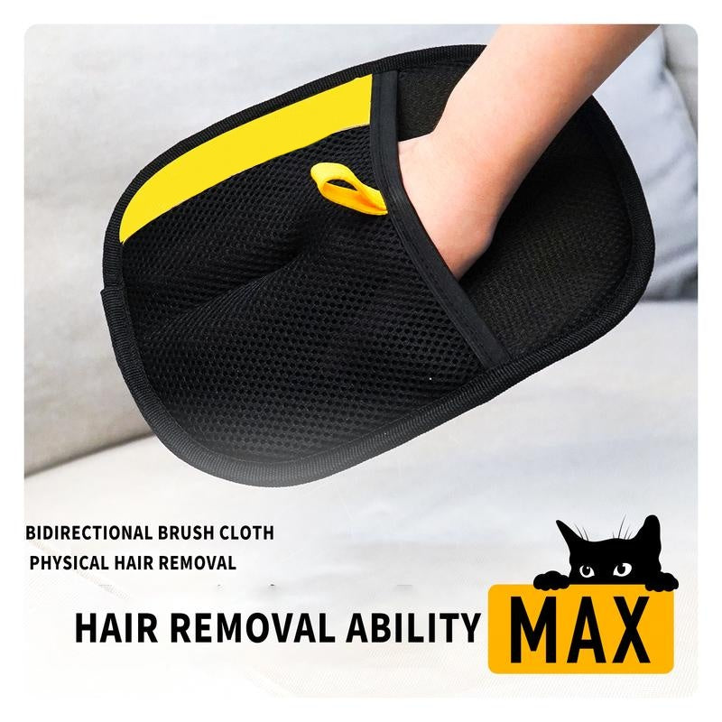 Pet hair remover Electrostatic gloves Two-way brush sticky hair remover