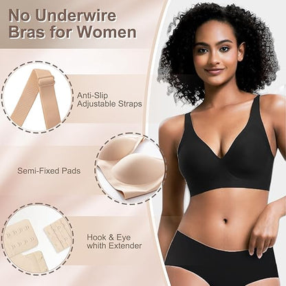 🔥Buy One Get One Free - Women‘s Comfortable Wireless Bras Push Up Seamless Bralettes