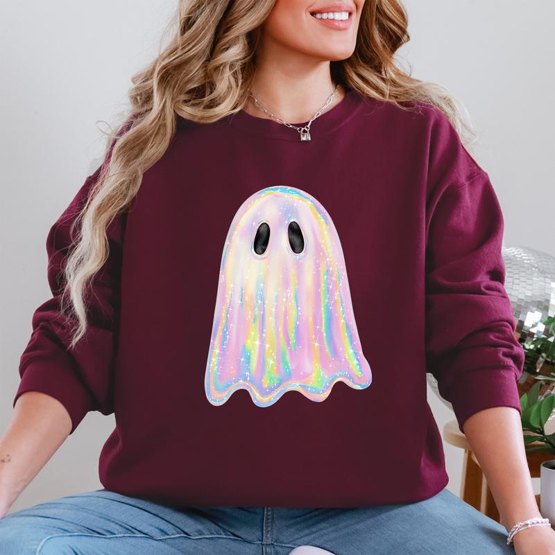 Halloween Sweatshirt - Shimmering Ghost