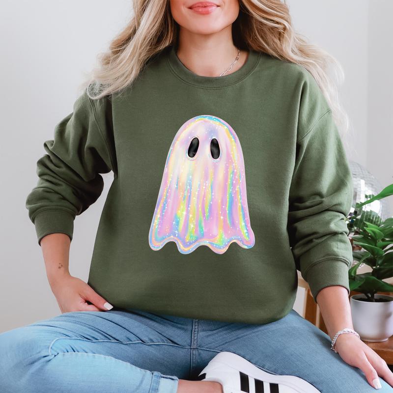 Halloween Sweatshirt - Shimmering Ghost