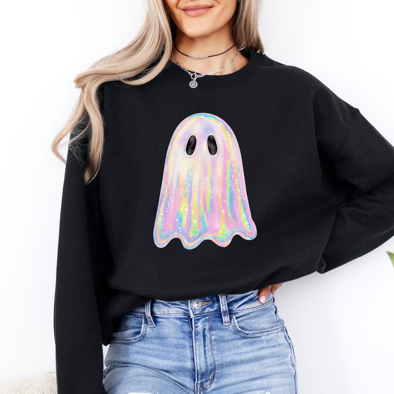 Halloween Sweatshirt - Shimmering Ghost