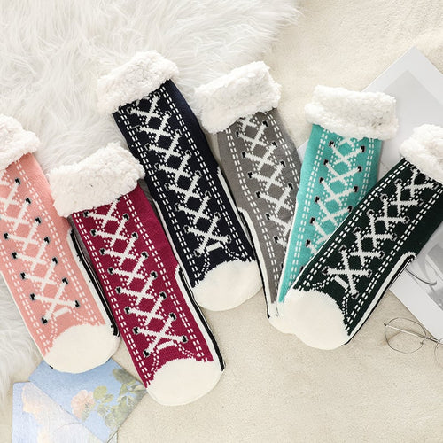 🔥Buy One Get One Free - Ultra-thick Cashmere Slipper Home Socks
