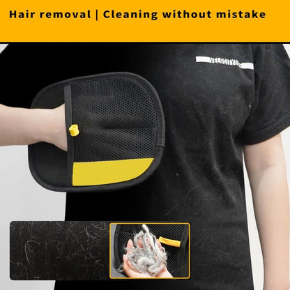 Pet hair remover Electrostatic gloves Two-way brush sticky hair remover