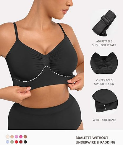 🔥Buy One Get One Free - Women's Wireless Sculpt Bra Comfort Bralettes No Underwire Unlined Cami Seamless Bra